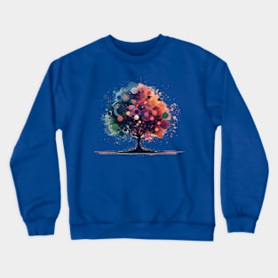 Colorful Abstract Tree Crewneck Sweatshirt